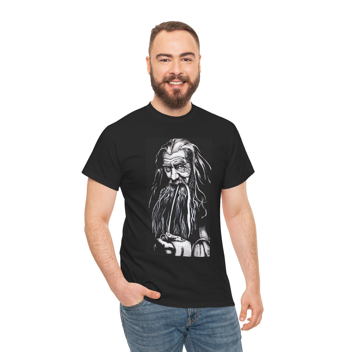Gandalf LOTR Mystical Wizard T‑Shirt – Fantasy Graphic Tee for Movie & Book Fans