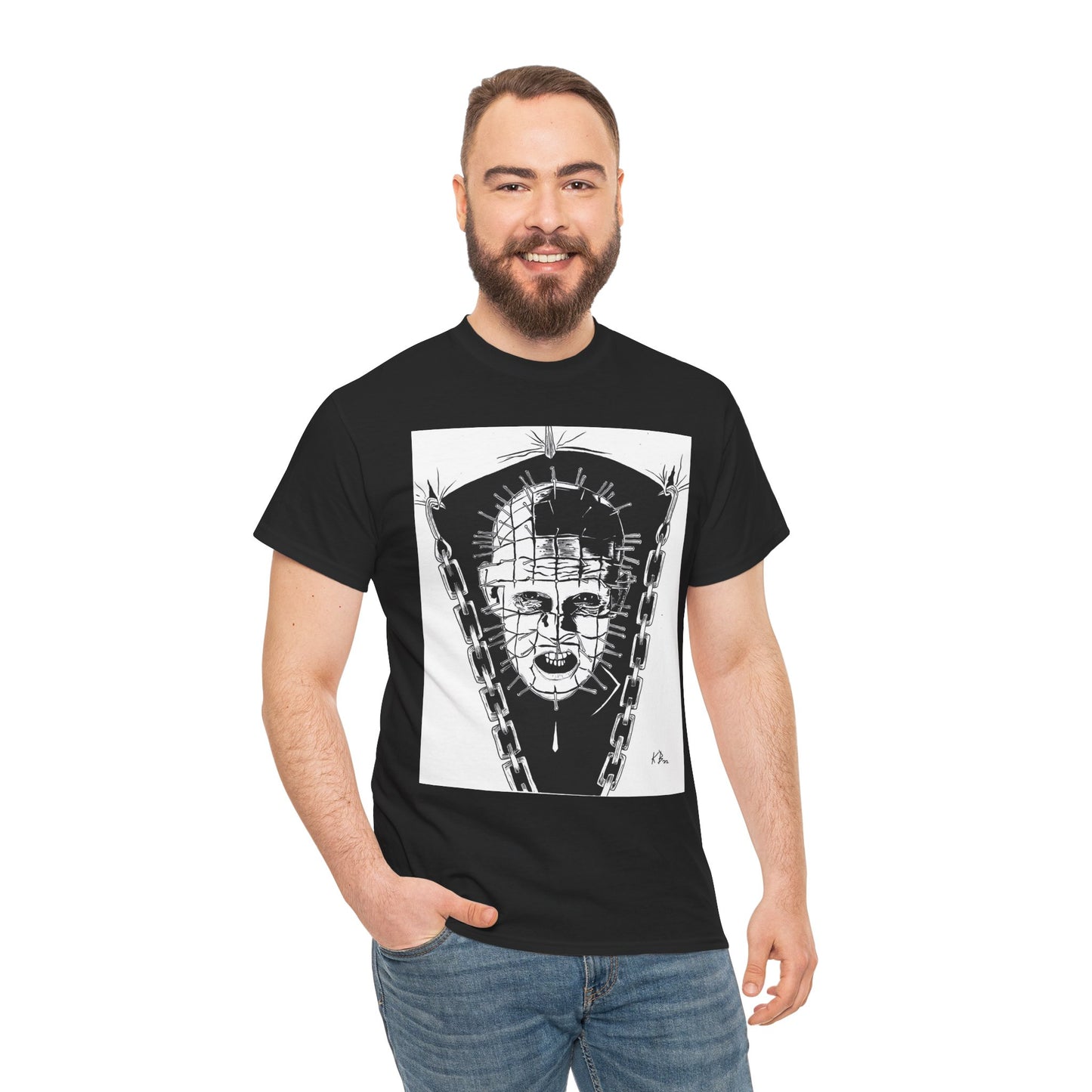 Pinhead from Hellraiser Horror Fan Shirt – Dark Aesthetic Unisex Graphic Tee