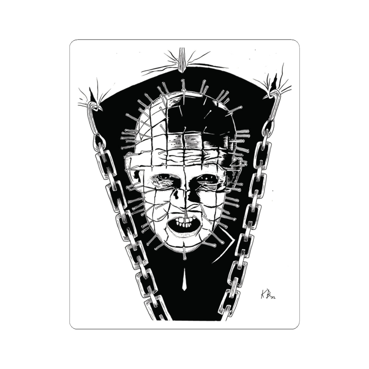 Pinhead from Hellraiser Sticker for Horror Fans