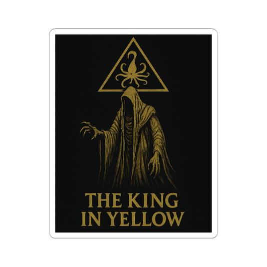 King in Yellow Vinyl Sticker – Eldritch Monarch Cosmic Decal
