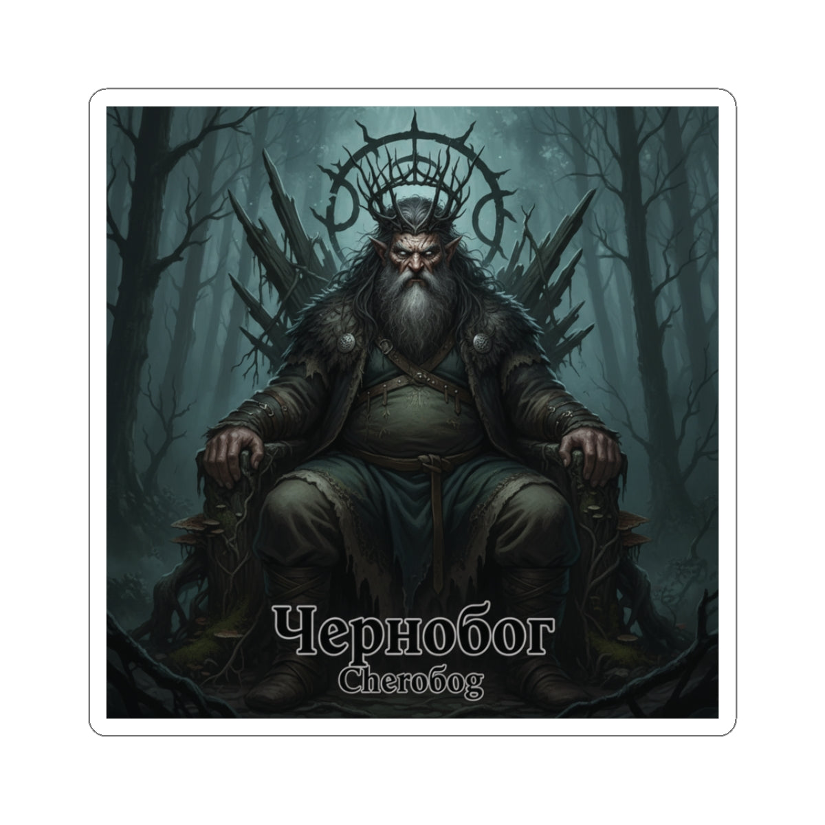 Chernobog Vinyl Sticker – Slavic Darkness God Folklore Decal