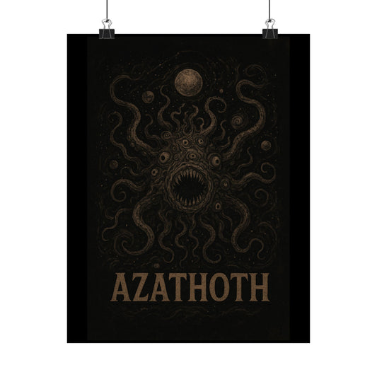Azathoth Cosmic Horror Unleashed Wall Art – Lovecraftian Occult Matte Poster for Horror & TTRPG Fans