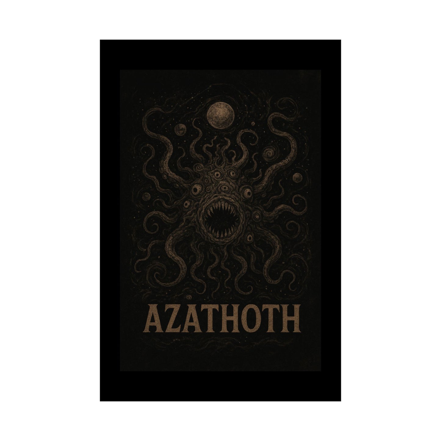 Azathoth Cosmic Horror Unleashed Wall Art – Lovecraftian Occult Matte Poster for Horror & TTRPG Fans