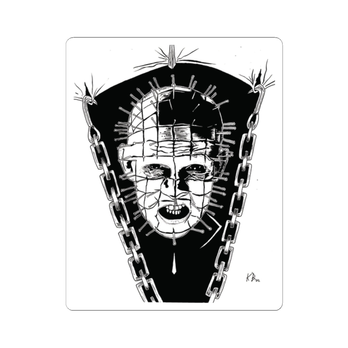 Pinhead from Hellraiser Sticker for Horror Fans
