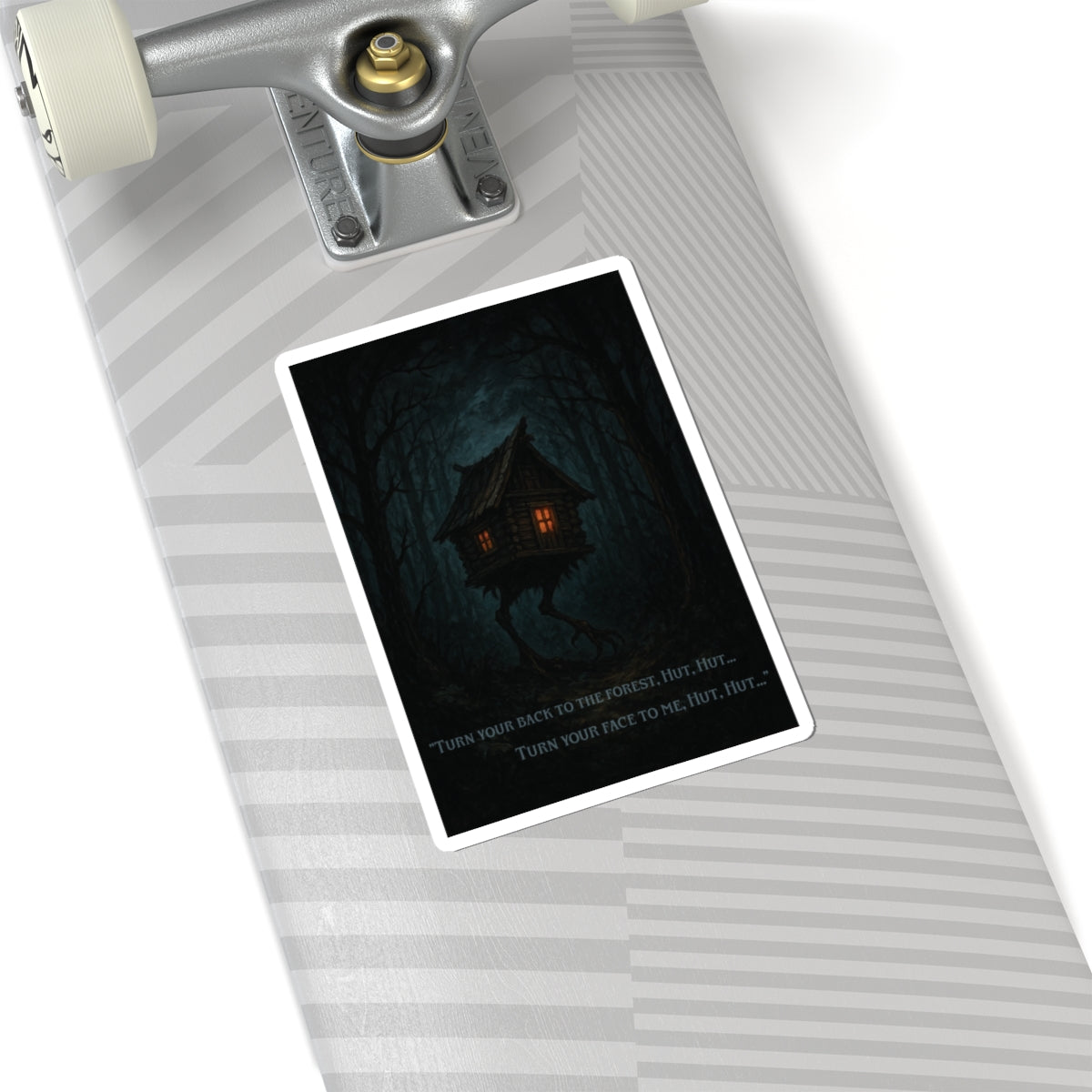 Hut Hut Vinyl Sticker – Baba Yaga’s Walking Hut Folklore Decal