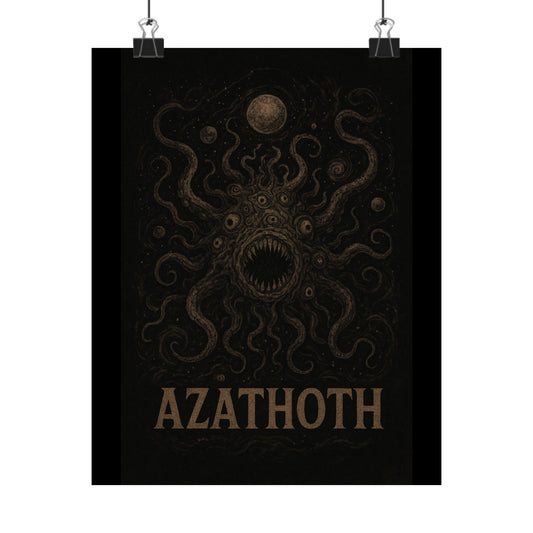 Azathoth Cosmic Horror Unleashed Wall Art – Lovecraftian Occult Matte Poster for Horror & TTRPG Fans