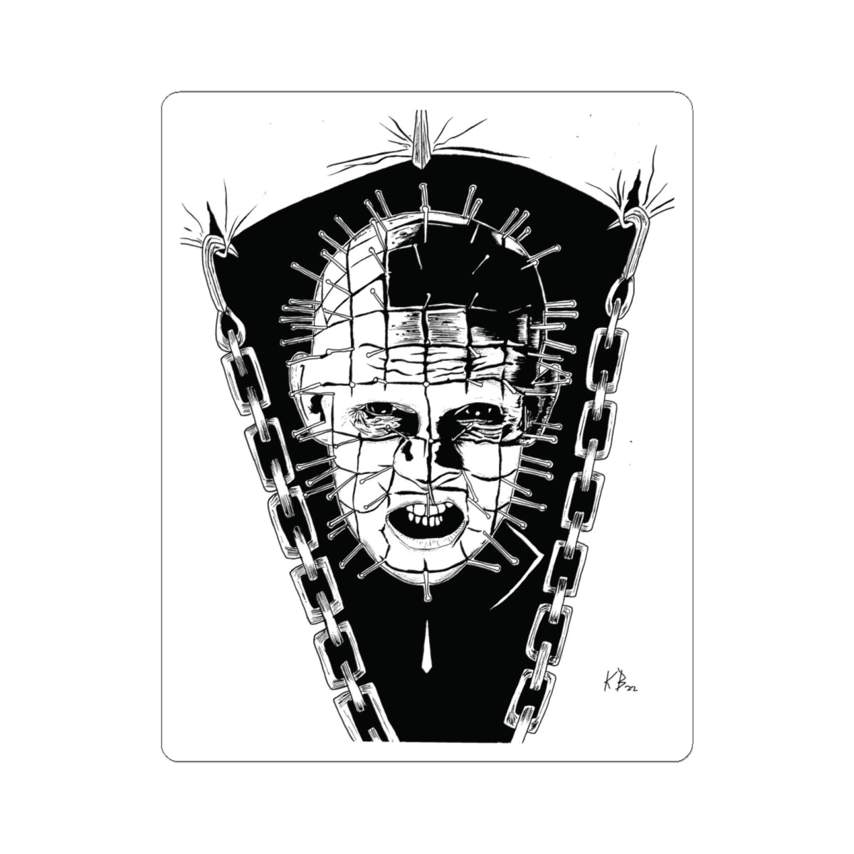 Pinhead from Hellraiser Sticker for Horror Fans