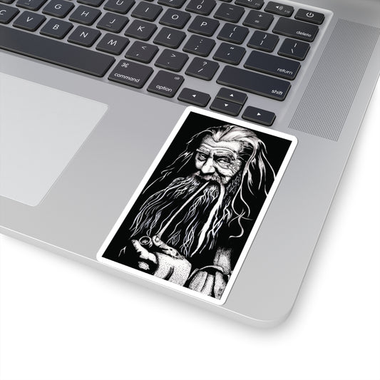 Gandalf LOTR Mystical Wizard Sticker – Fantasy Decal for Laptops, Notebooks & TTRPG Gear