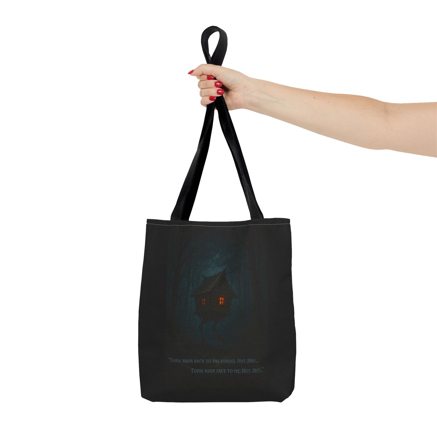 Hut Hut Tote Bag – Baba Yaga Forest Witch Market Tote