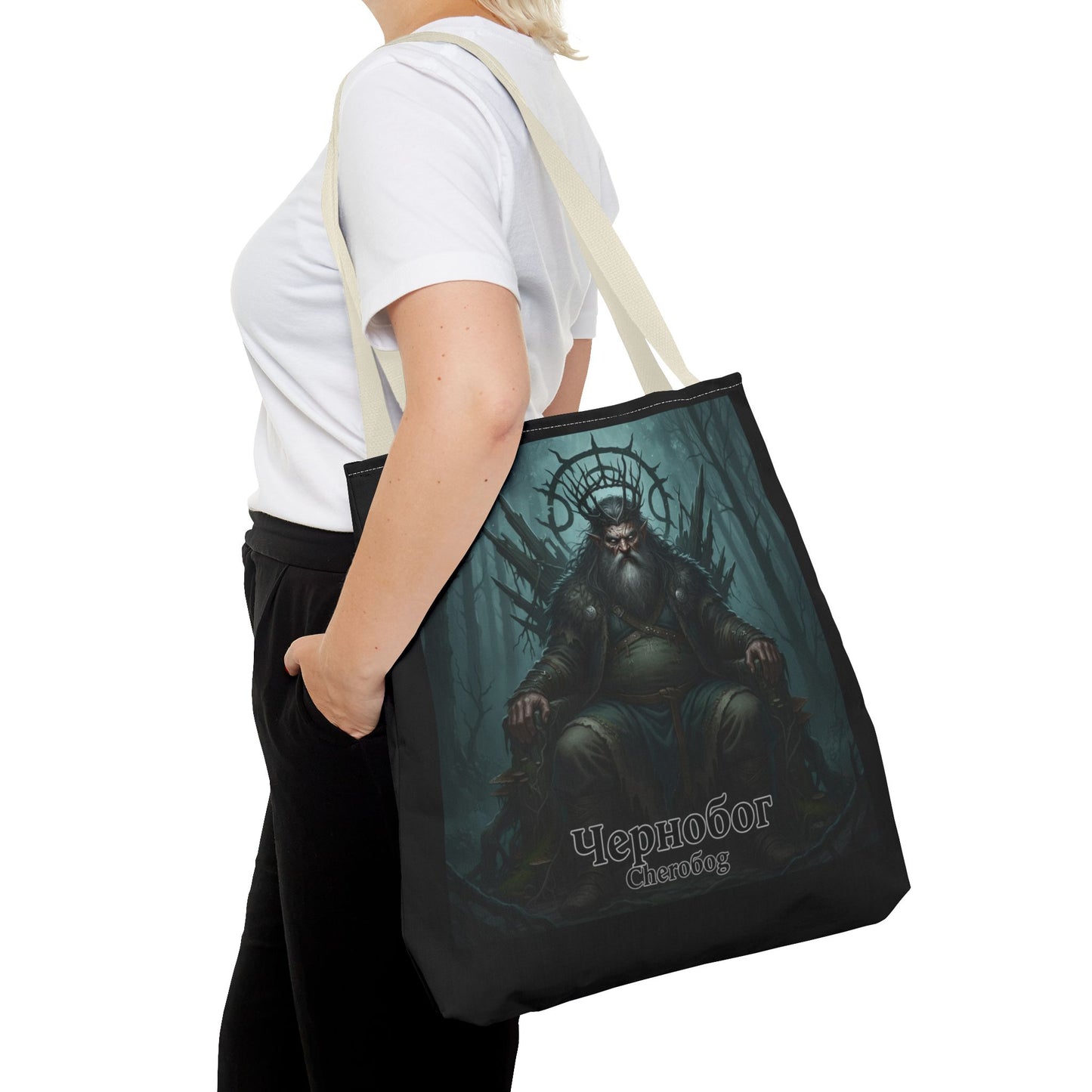 Chernobog Tote Bag – Slavic God of Darkness Folklore Tote