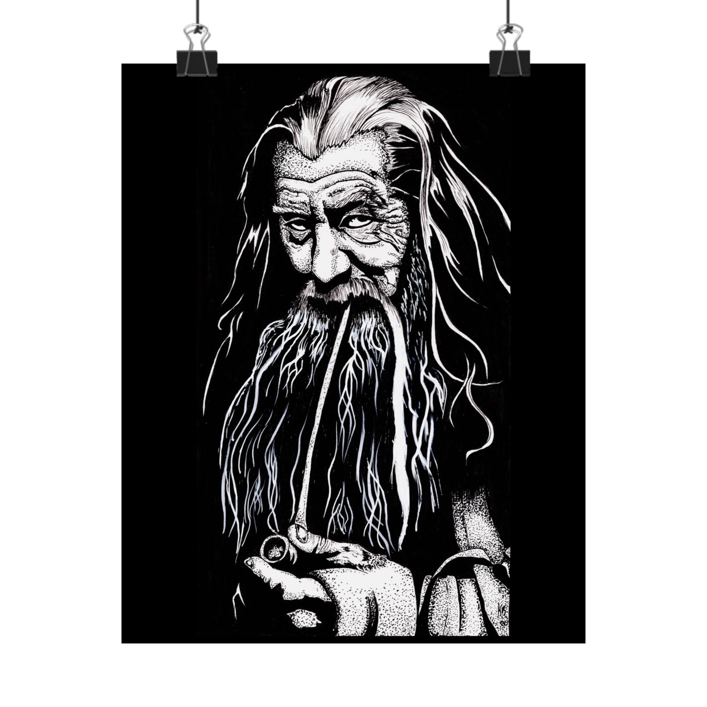 Gandalf Lord of the Rings Wall Art – Mystical Matte Poster for Fantasy Fans