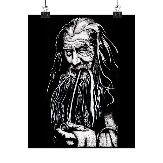 Gandalf Lord of the Rings Wall Art – Mystical Matte Poster for Fantasy Fans