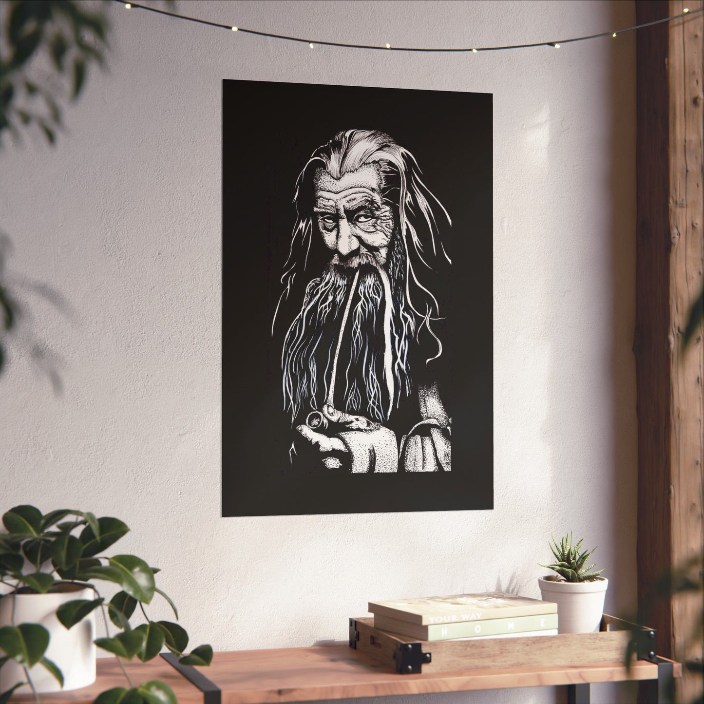 Gandalf Lord of the Rings Wall Art – Mystical Matte Poster for Fantasy Fans